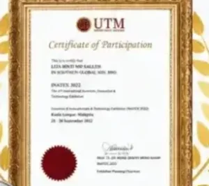 Sijil Silver Medal INATEX 2022 GoSwiet