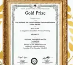 Sijil Gold Prize SIIF Korea 2019 GoSwiet