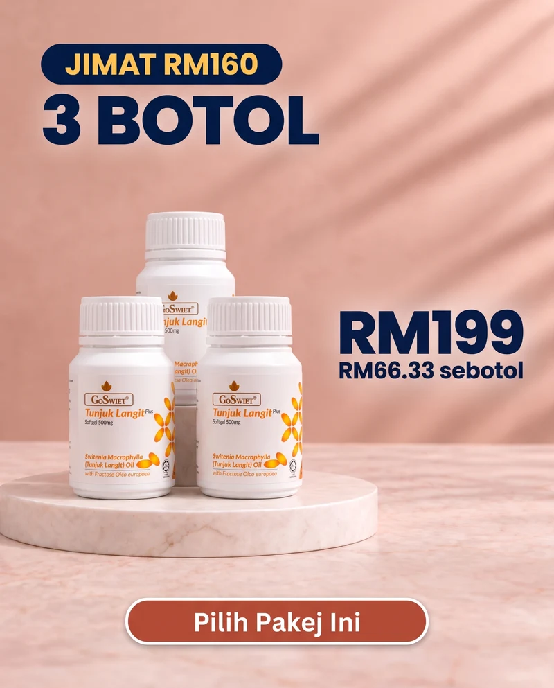3 botol GoSwiet Tunjuk Langit - Jimat RM160, RM199